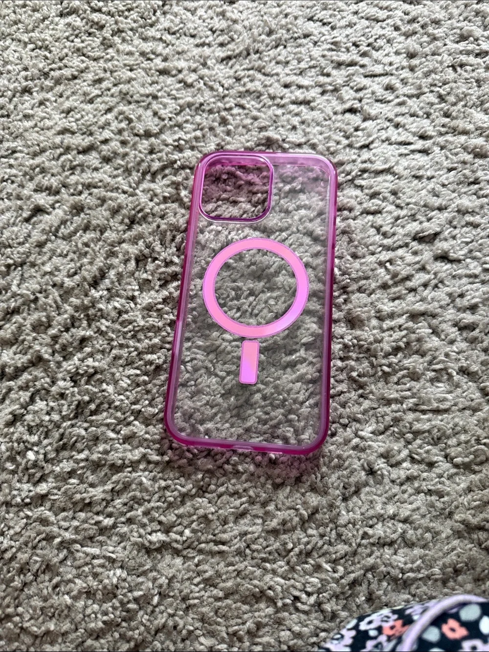 Pink Clear MagSafe-Compatible Phone Case - Brand Unspecified